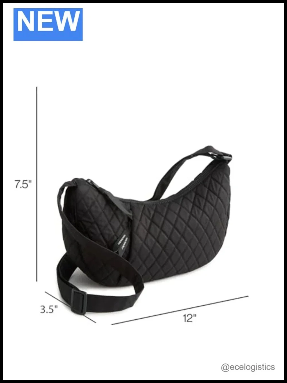 Vera Bradley Premium Cotton Kimmel Sling Crossbody – Crescent Shoulder Purse